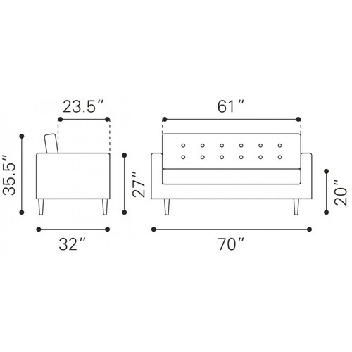 Sofa Puget Plata - Kessa.