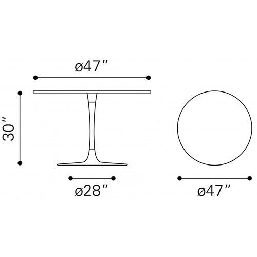 Mesa de Comedor Seattle Negro - Kessa.