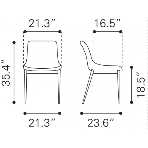 Silla de Comedor Magnus Blanco/Acero - Kessa.