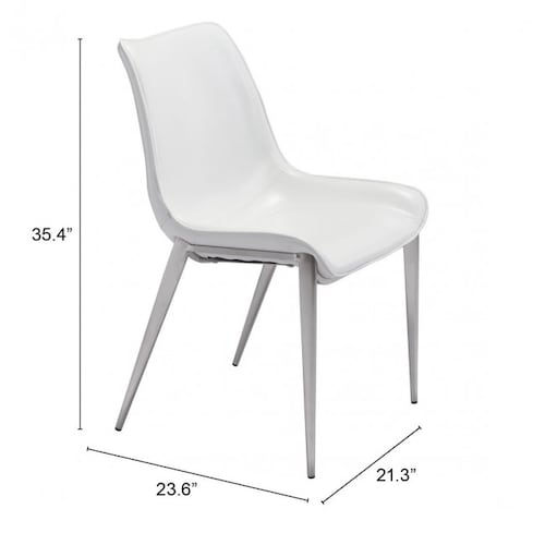 Silla de Comedor Magnus Blanco/Acero - Kessa.