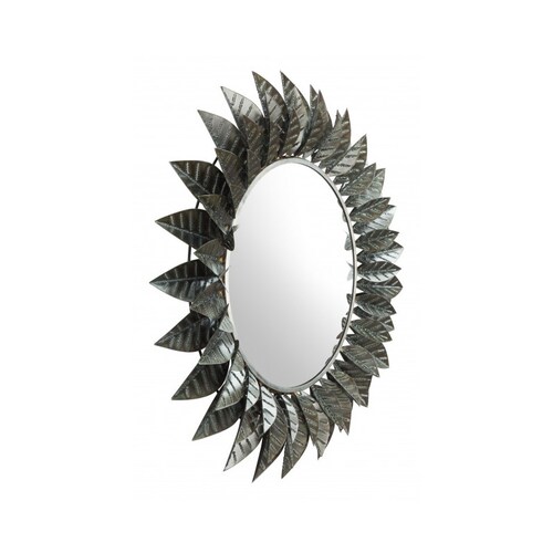 Espejo Leaf Negro - Kessa