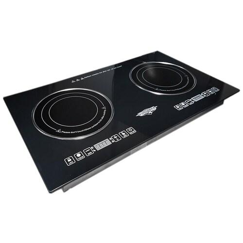 Parrilla Electrica Vitroceramica 2 Quemadores Cristal Touch Estufa  110 V 