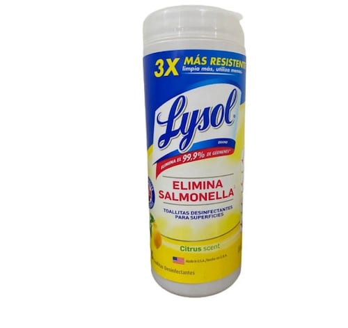 Lysol Toallitas Desinfectantes Citrus Lysol, 35 Toallas Humedas 3X MAS RESISTENTE MADE IN USA