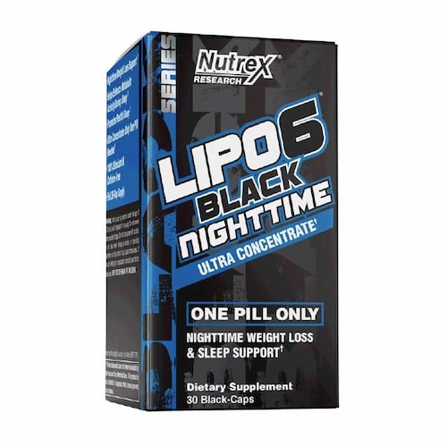 Quemador Nutrex Lipo 6 Black NightTime Ultra Concentrate 30 Caps. 