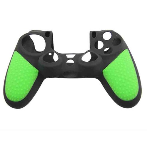 Ps4 Dualshock Funda De Silicona Texturizada - Negro / Verde