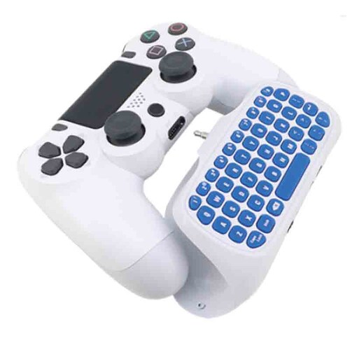 Ps4 Teclado Bluetooth Para Playstation 4 - Blanco / Azul