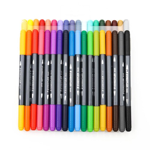 Rotuladores acuarelables doble punta Staedtler 36 colores