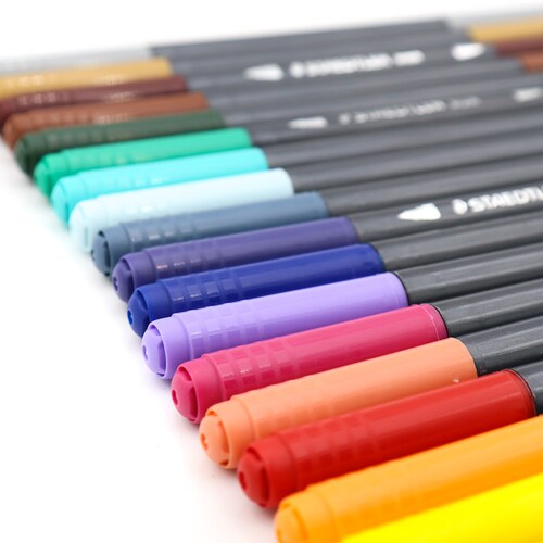 Marcadores Punta Pincel Acuarelable Staedtler 36 Pzas