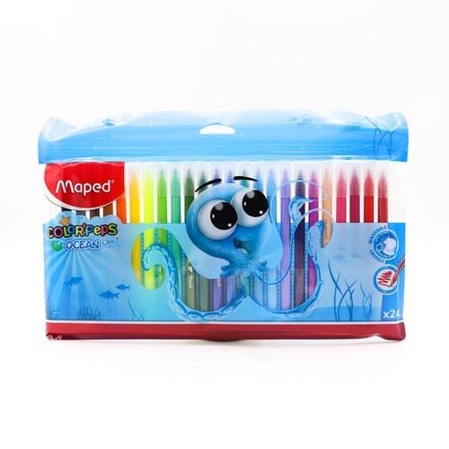 Plumones Lavables Maped Colorpeps 24 Pzas
