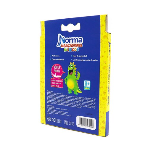 Marcadores Magicos Norma Escolar 12 Pzas Cambian De Color