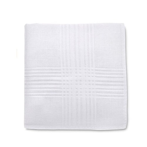 Pañuelos 100% algodón Antibacteriales P/ Hombre Color Blanco Paquete c/10 pzas