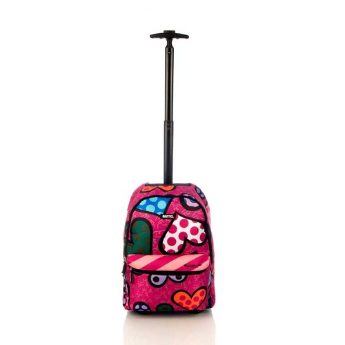 Mochila Original con Ruedas Romero Britto Heart