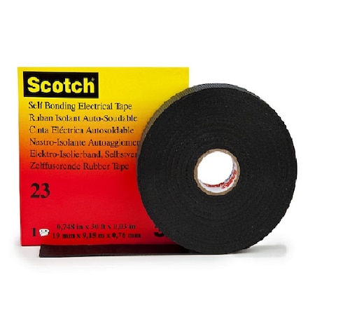 3M Cinta Aislante Eléctrica de Hule Autofusionable Scotch 23 
