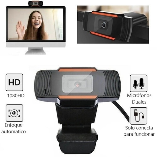Webcam Con Micrófono HD 1280x720 Usb Windows Macos Xbox One + REGALO MICROFONO DE SOLAPA