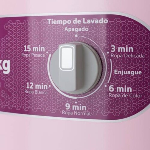 LAVADORA ACROS ALF-1551ER 15KG ROSA.