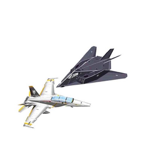 ROMPECABEZAS 3D F-117 NIGHTHAWK & F/A-18 HORNET SERIE NIÑOS