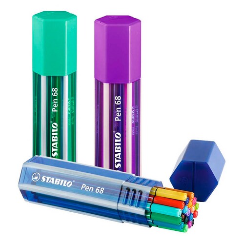 Marcadores Stabilo Pen 68 Big Pen Box 1mm 20 Pzas
