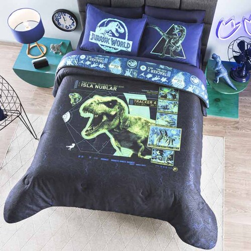Edredon Doble Vista Jurassic World Track Matrimonial de Vianney