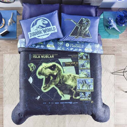 Edredon Doble Vista Jurassic World Track Matrimonial de Vianney