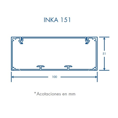 CANALETA INKA 151 DE ALUMINIO EN 3 MTS MARCA THORSMAN 8401-81300