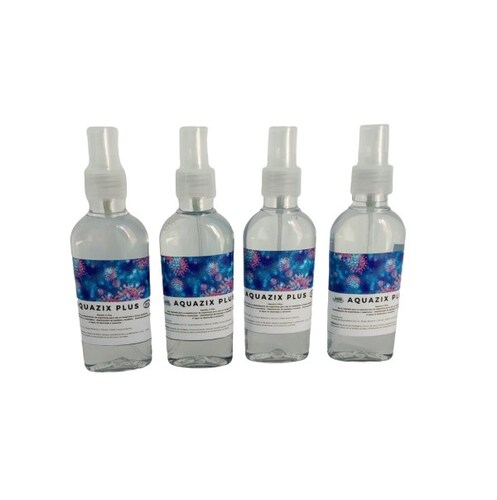 Desinfectante Sanitizante Total Aquazix Plus Pack 4 de 125 ml.
