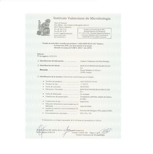 Desinfectante Sanitizante Total Aquazix Plus Pack 4 de 125 ml.