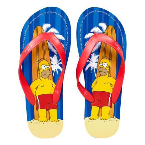 Sandalia Los Simpson Para Caballero De Homero En La Playa