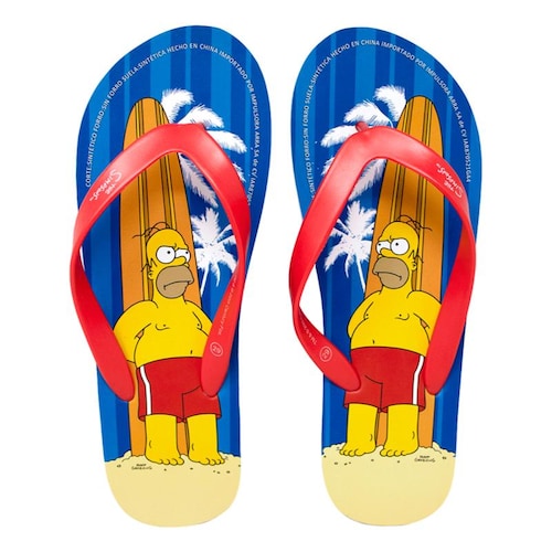 Sandalia Los Simpson Para Caballero De Homero En La Playa
