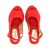 Sandalia De Plataforma Para Mujer Color Rojo Con LÃ¡tigo