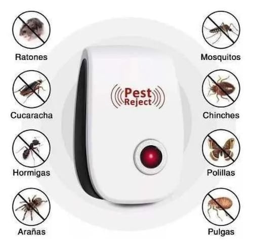Ahuyentador Repelente Electrónico Para Ratones, Cucaracha