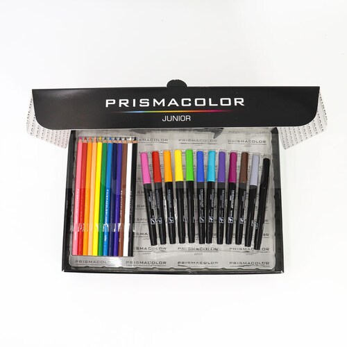 Kit Arte Plumon Pincel+Plumon Bala+Colores Prismacolor