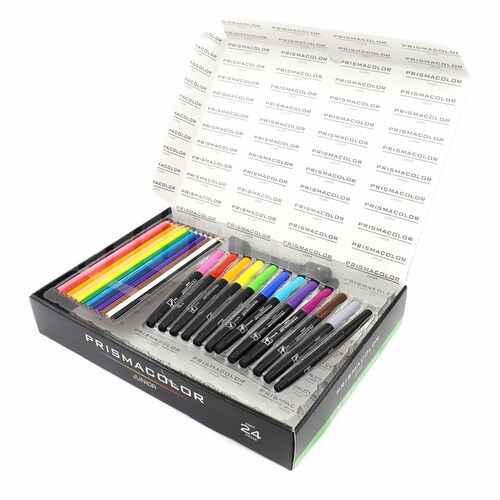 Kit Arte Plumon Pincel+Plumon Bala+Colores Prismacolor