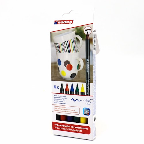 Plumones Ceramica Edding 6 colores 1-4mm