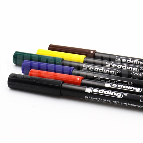 Plumones Ceramica Edding 6 colores 1-4mm