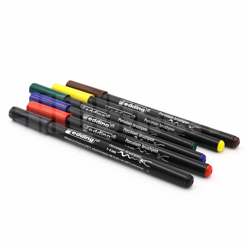 Plumones Ceramica Edding 6 colores 1-4mm