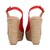 Sandalia De Plataforma Para Mujer Color Rojo Con Látigo