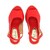 Sandalia De Plataforma Para Mujer Color Rojo Con Látigo