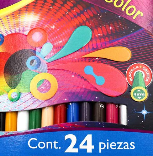 Lapices De Colores Vividel Redondo 24 Pzas