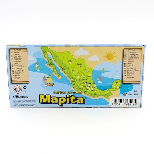 Lapices De Colores Mapita Redondo 12 Pzas