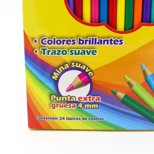 Lapices De Colores Mae Redondo 24 Pzas