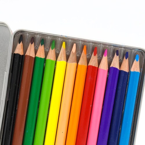 Lapices Colores Maped Estuche Metal Box Colorpeps 12pzas