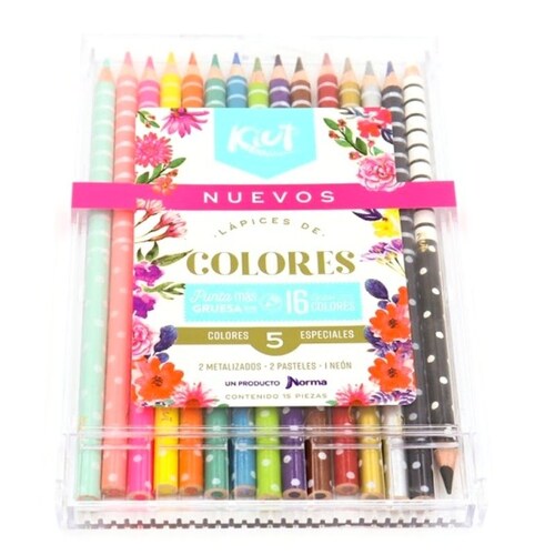 Lapices De Colores Norma Kiut 16 Lindos Colores 15 Pzas