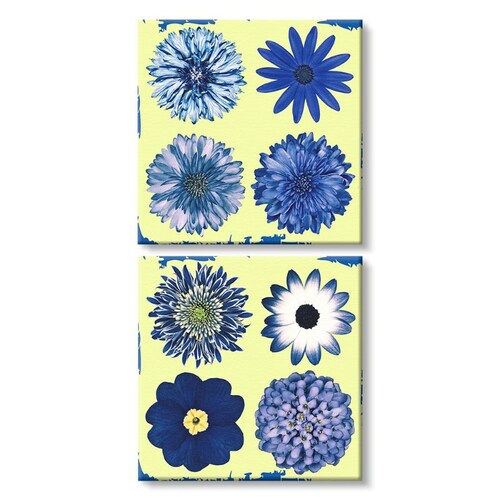 Cuadros Decorativos Destellos Azules MobileCity Set 2 piezas 30 x 30