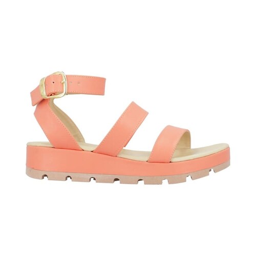 Sandalia De Plataforma Para Mujer Color Chabacano De Látigo