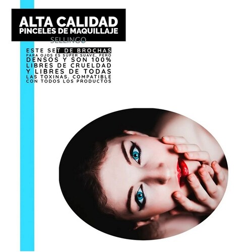 Kit De 20 Brochas De Maquillaje Profesional Sellingo Colors Aqua