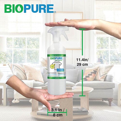 Biopure - Tratamiento para quitar malos olores y manchas en textiles (1 Litro).