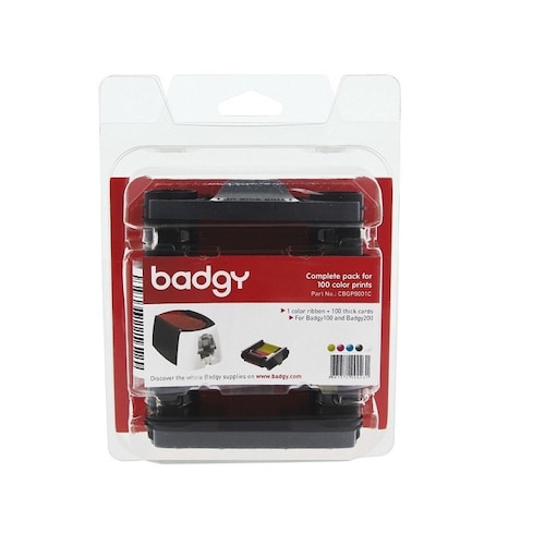 Ribbon badgy a Color para Badgy 100 Y 200, 100 Impresiones CBGR0100C