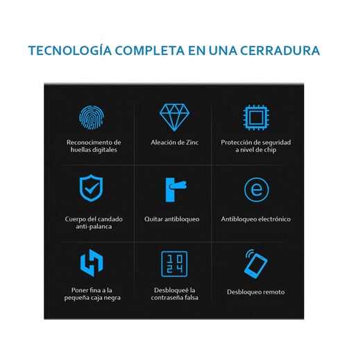 Cerradura de Puerta de Seguridad Inteligente, smart home, cerradura huella dactilar, tarjeta inteligente IC, contraseÃ±a digital