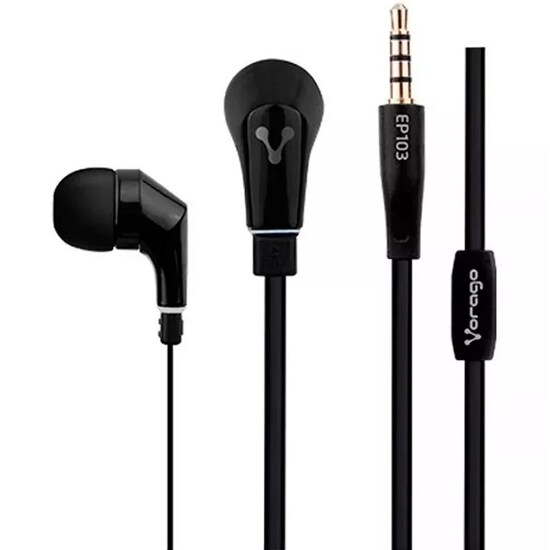 Audifonos Vorago EARPHONES 103 Microfono Negro  EP-103-BK