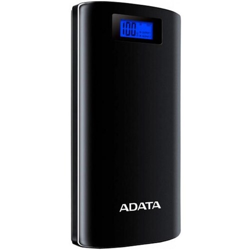 Bateria Adata P20000D 20000mAh Negro USB Power Bank Cargador Portatil AP20000D-DGT-5V-CBK